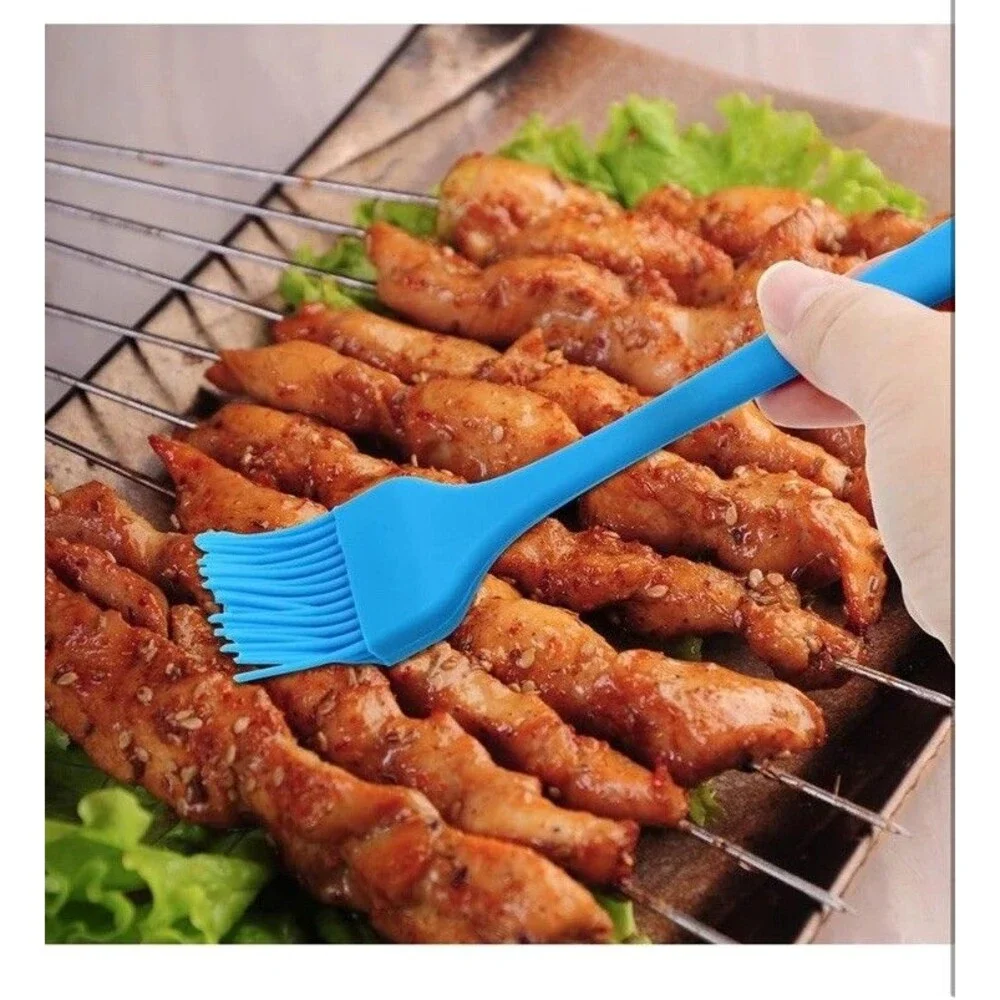 2pcs Silicone Basting Pastry Brush Heat Resistant Food Cooking Brush For Oil Sau